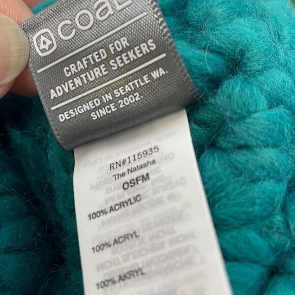 Coal Natasha Pom Beanie Turquoise Woman’s - Picture 4 of 4